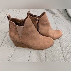 Tan booties size 8